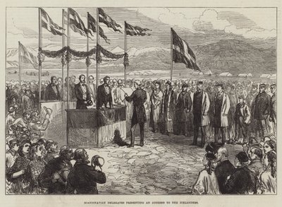 スカンジナビア代表団がアイスランド人に演説を行う 作： Sir John Charles Robinson